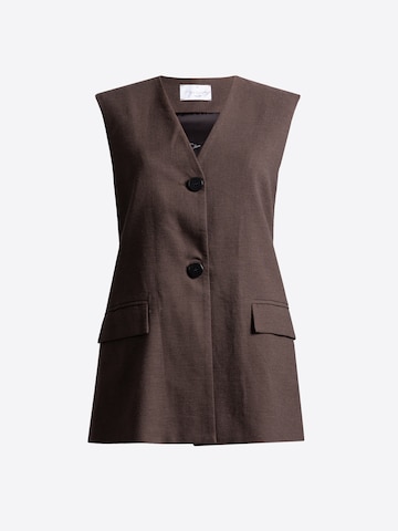 4TAILORS Väst i brun: framsida