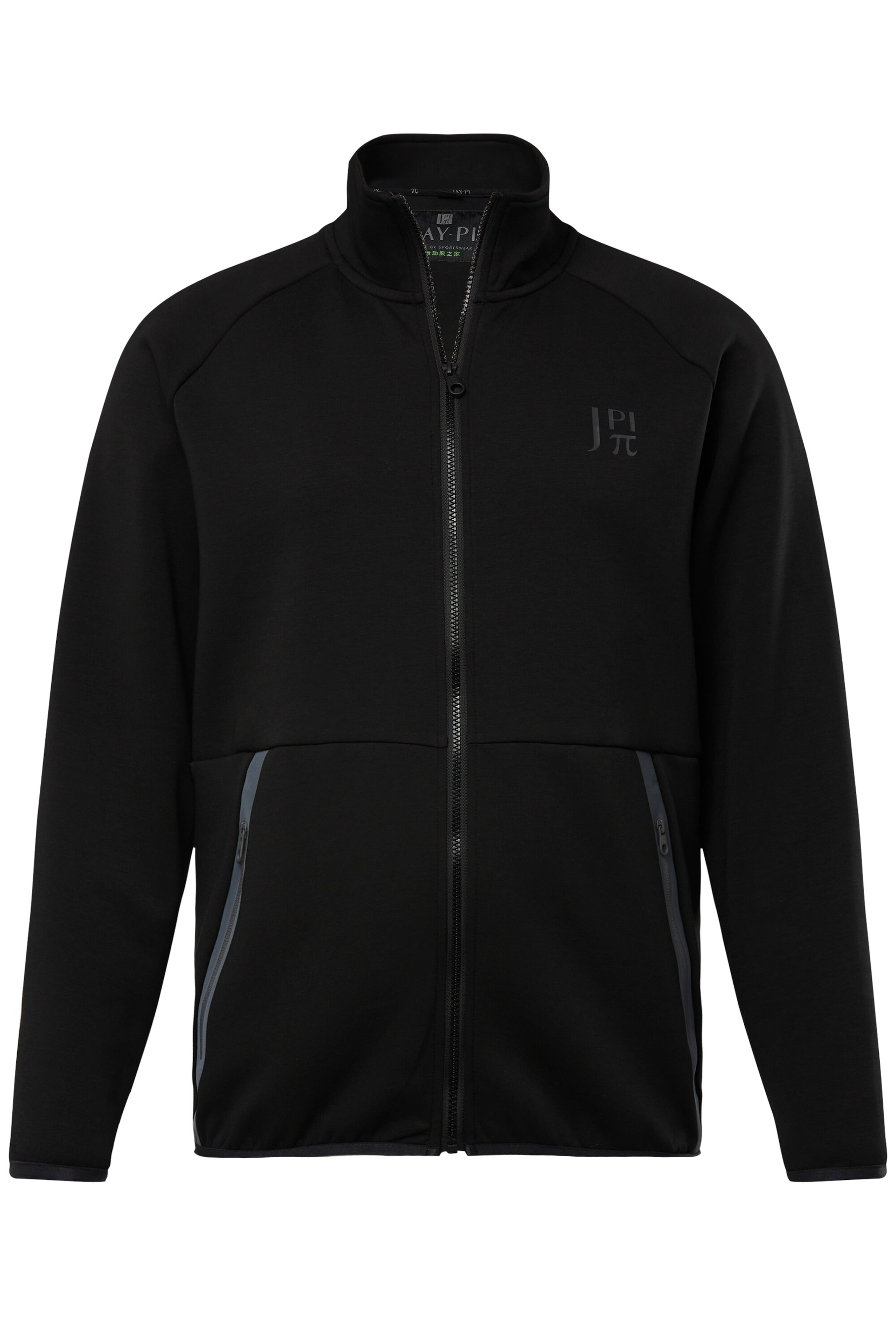 JAY-PI Sweatjacke in Schwarz: Vorderseite