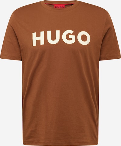 HUGO T-shirt 'DULIVIO' i brun / vit, Produktvy