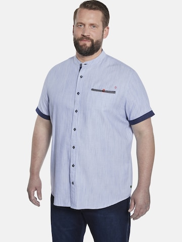 Charles Colby Comfort fit Button Up Shirt ' Duke Theodore ' in Blue: front