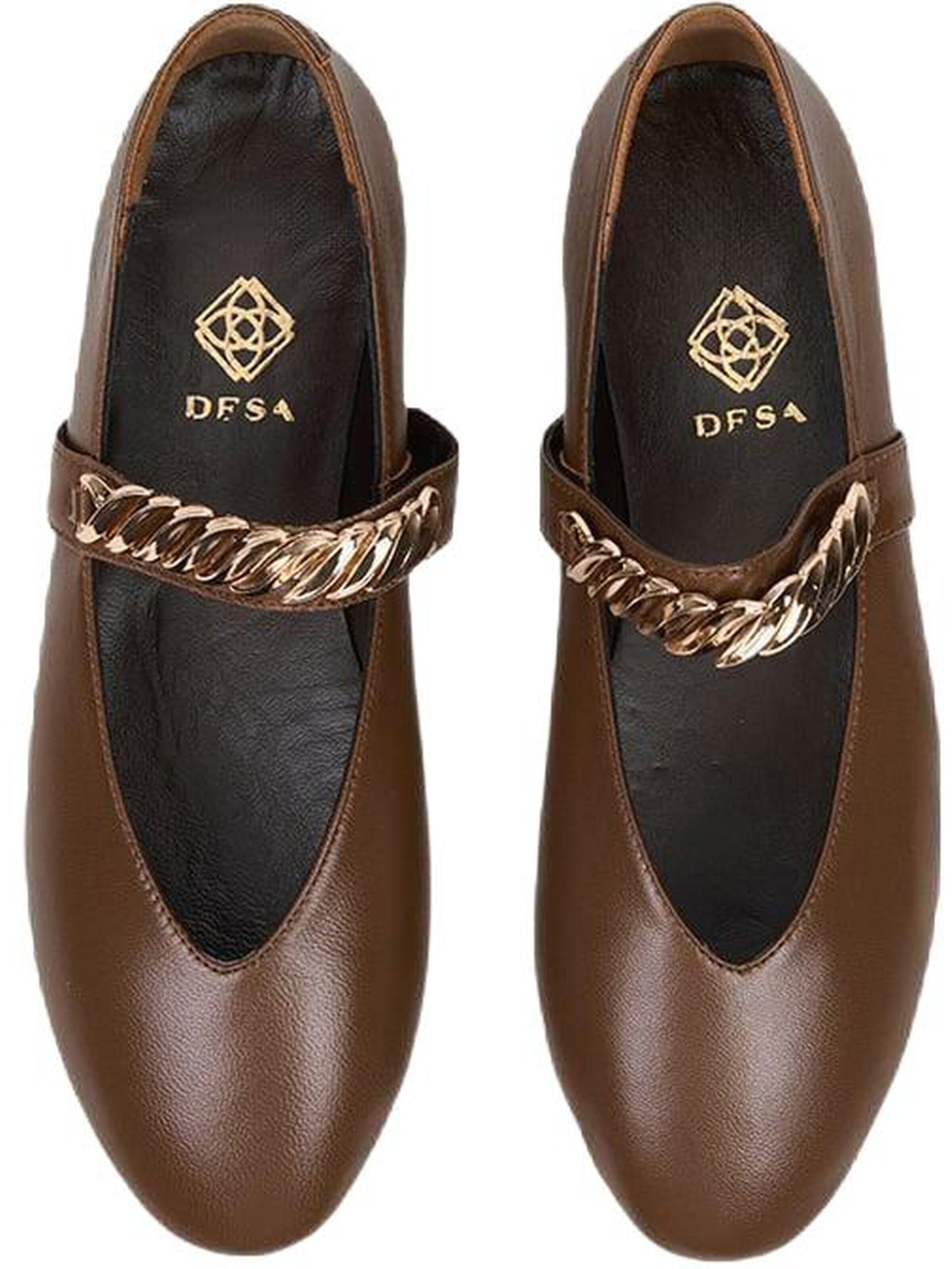 Desa Ballet Flats 'Ballerinas' in Brown
