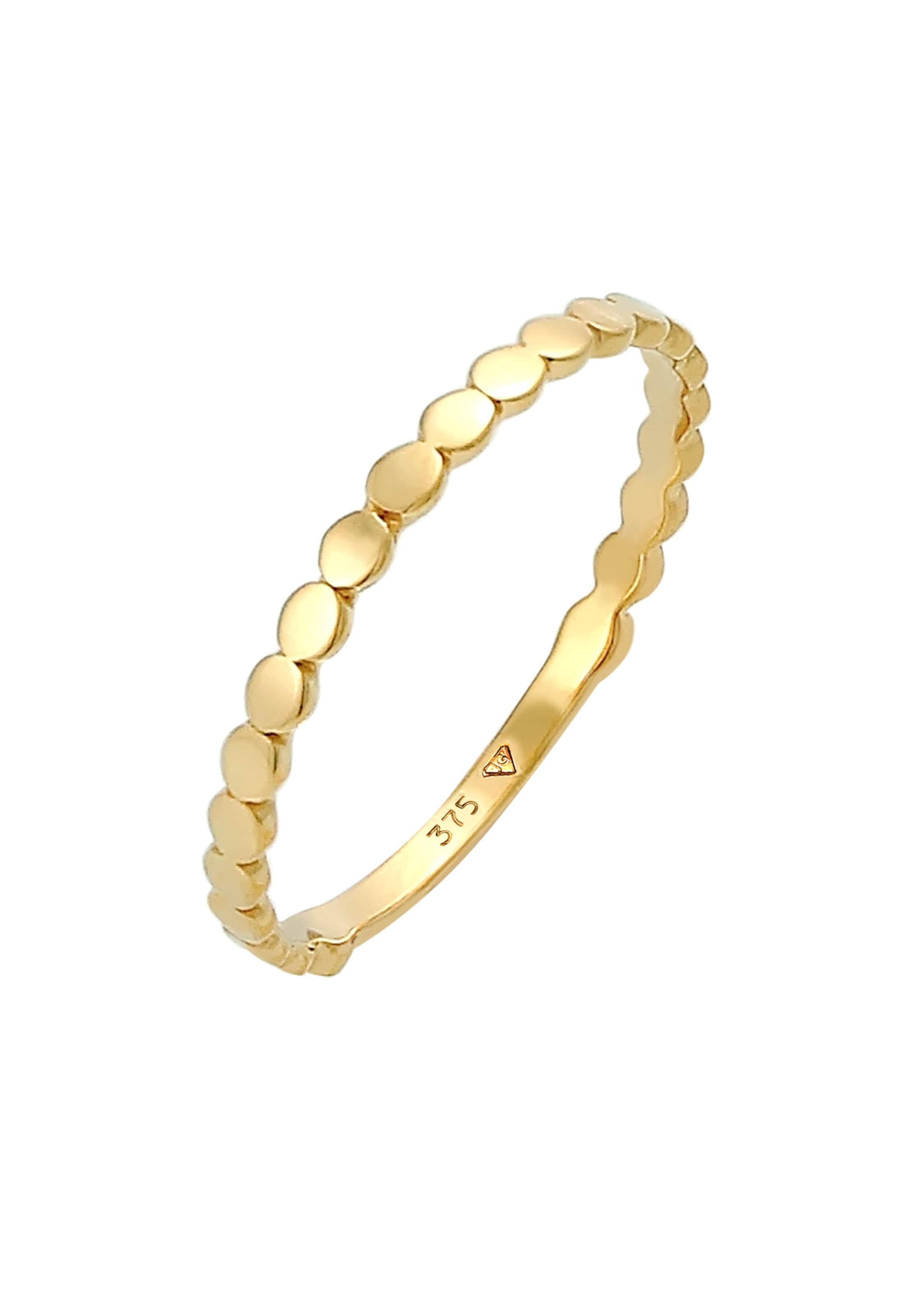 ELLI PREMIUM Ring 'Kreis' in Gold: front