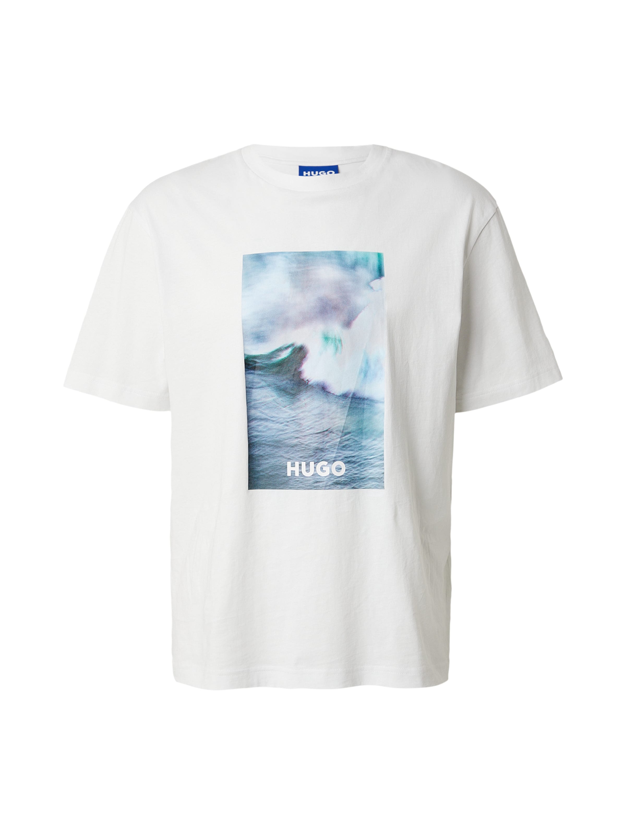 HUGO Majica 'Nalotrix' | bela barva: sprednja stran