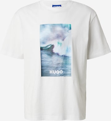 balta HUGO Marškinėliai 'Nalotrix': priekis