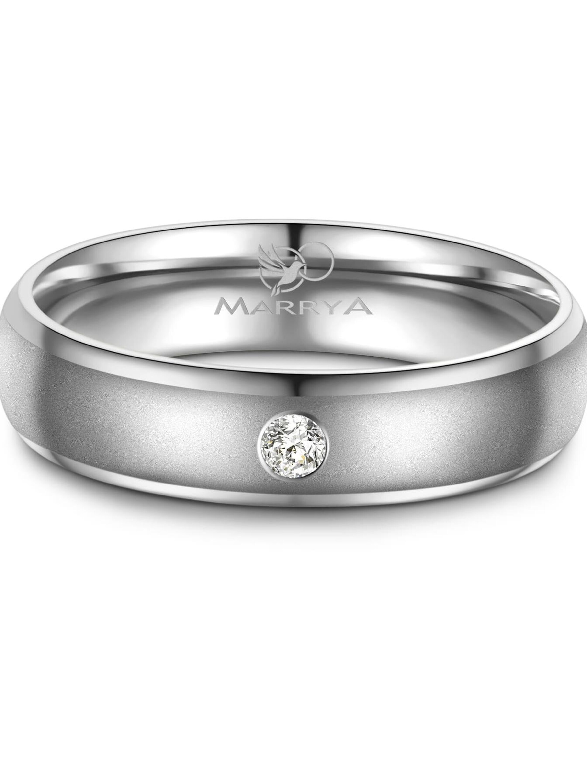 Anello 'MARRYA ES-13 Ehering aus Edelstahl - Silberfarben' di MARRYA in bianco