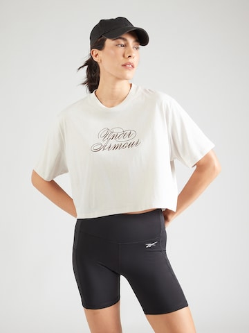 UNDER ARMOUR Λειτουργικό μπλουζάκι σε λευκό: μπροστά