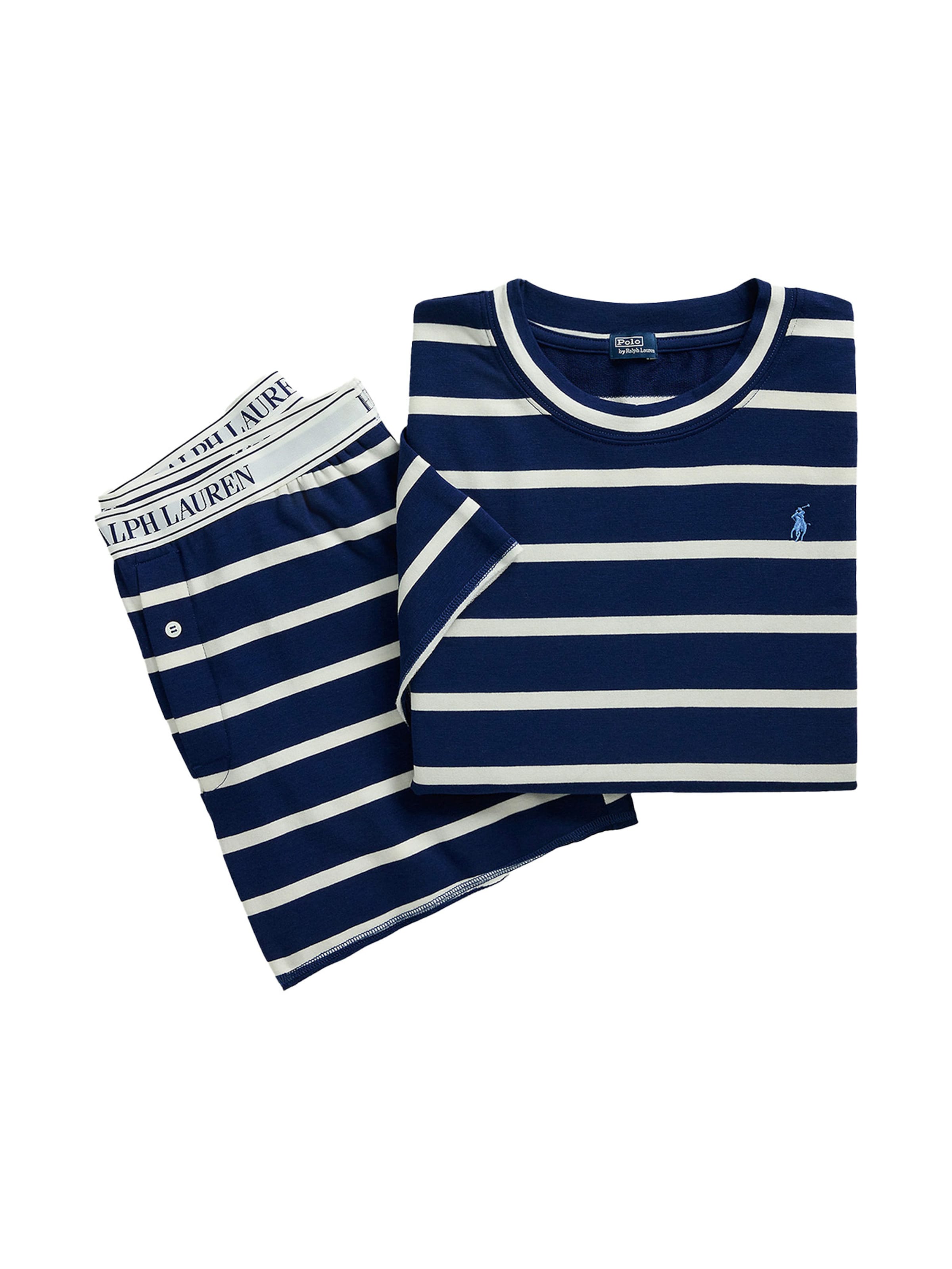 Pyjama ' Club Terry ' Polo Ralph Lauren en bleu : devant