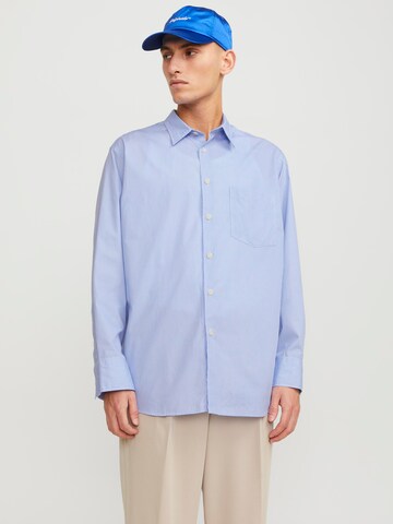 JACK & JONES Comfort fit Button Up Shirt 'Bill' in Blue: front