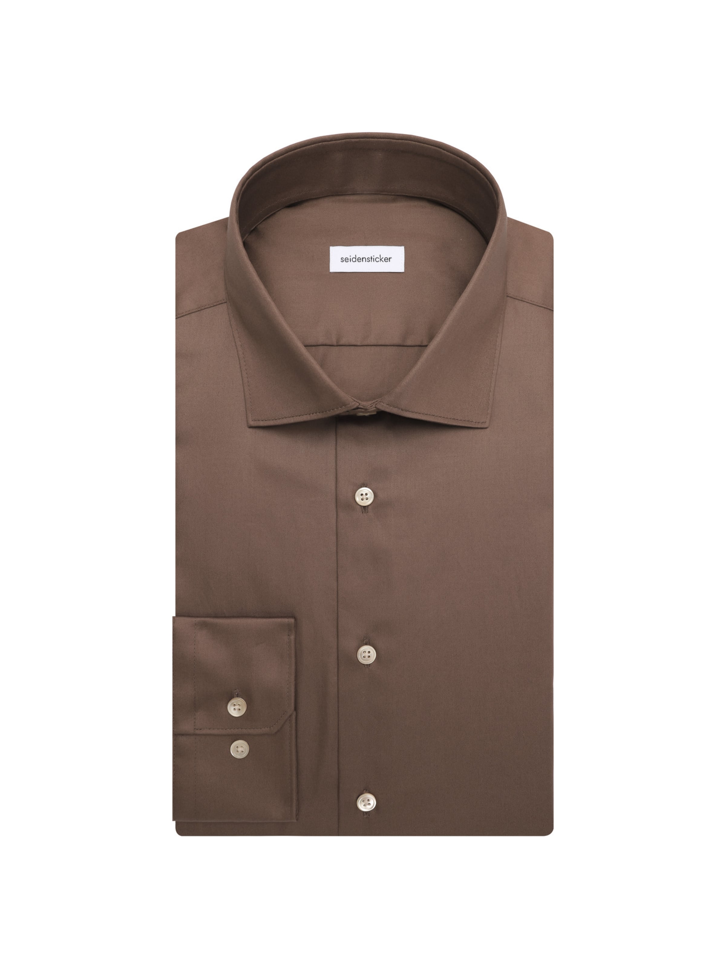 SEIDENSTICKER Slim Fit Hemd 'Smart Classics' in Braun