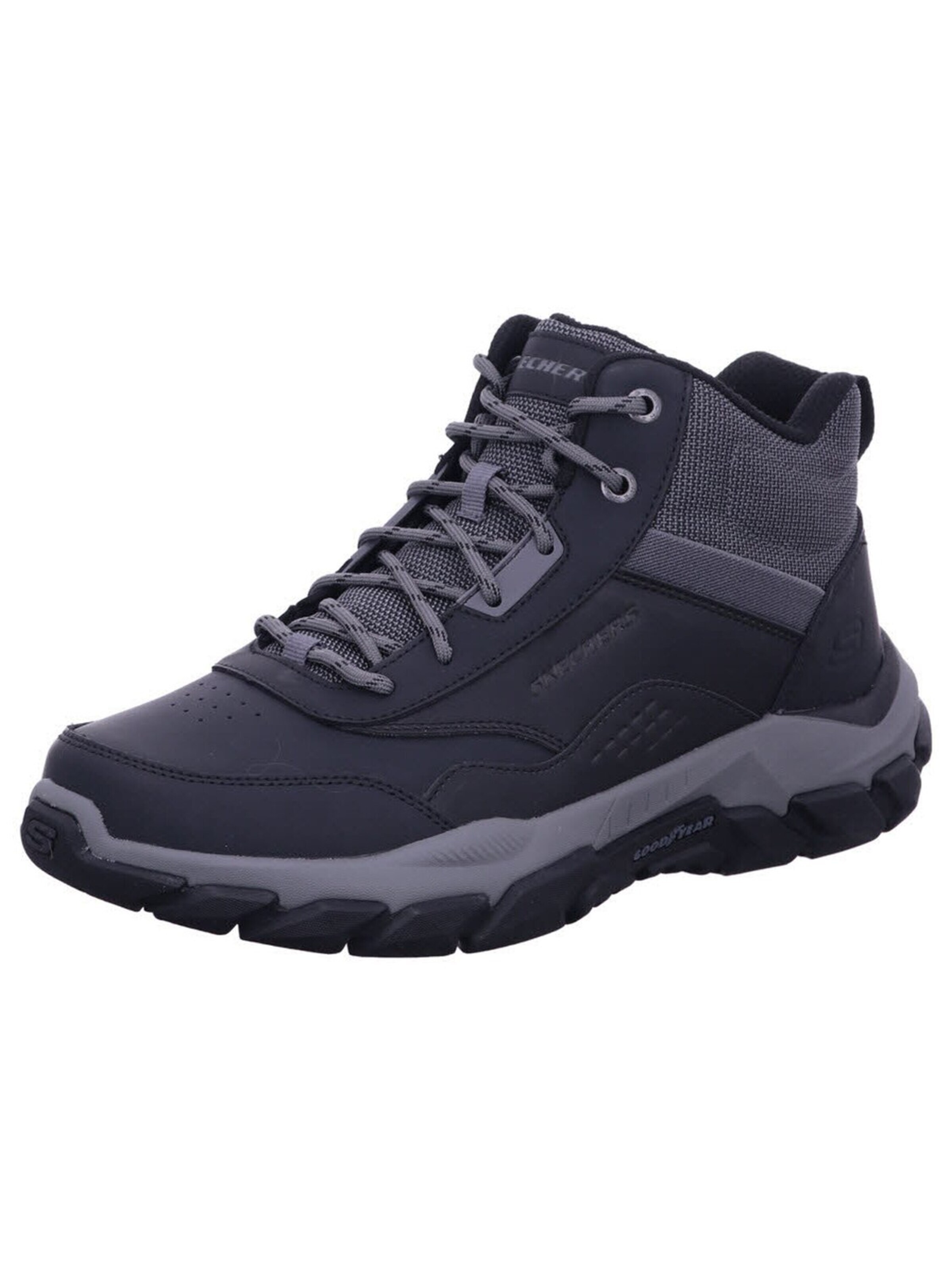 SKECHERS Boots 'Stiefeletten/Boot Herren 205587 BLK Kunststoff (Synthetik) in schwarz' in Blau: Vorderseite
