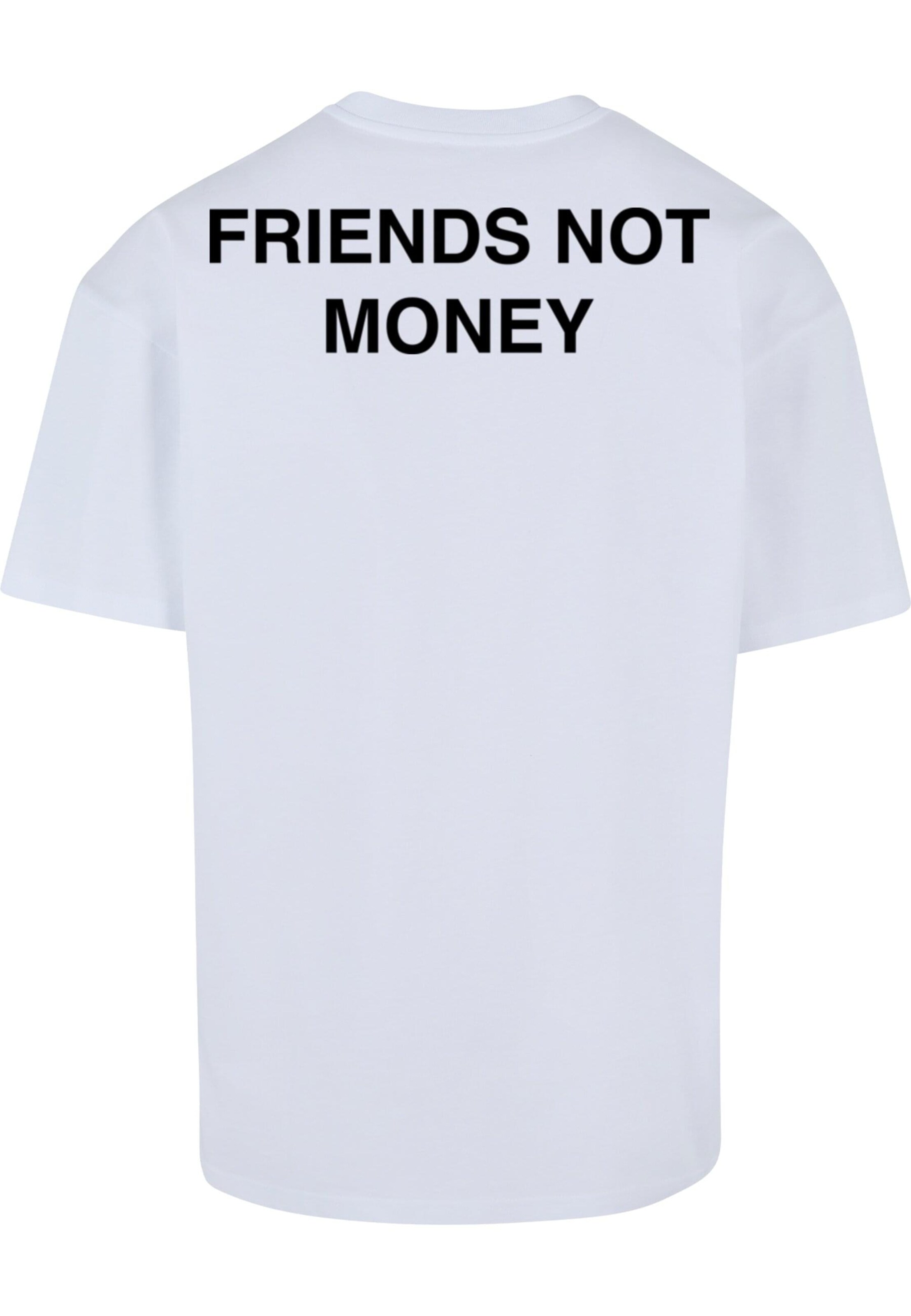 9N1M SENSE Shirt 'Friends Not Money' in White: front