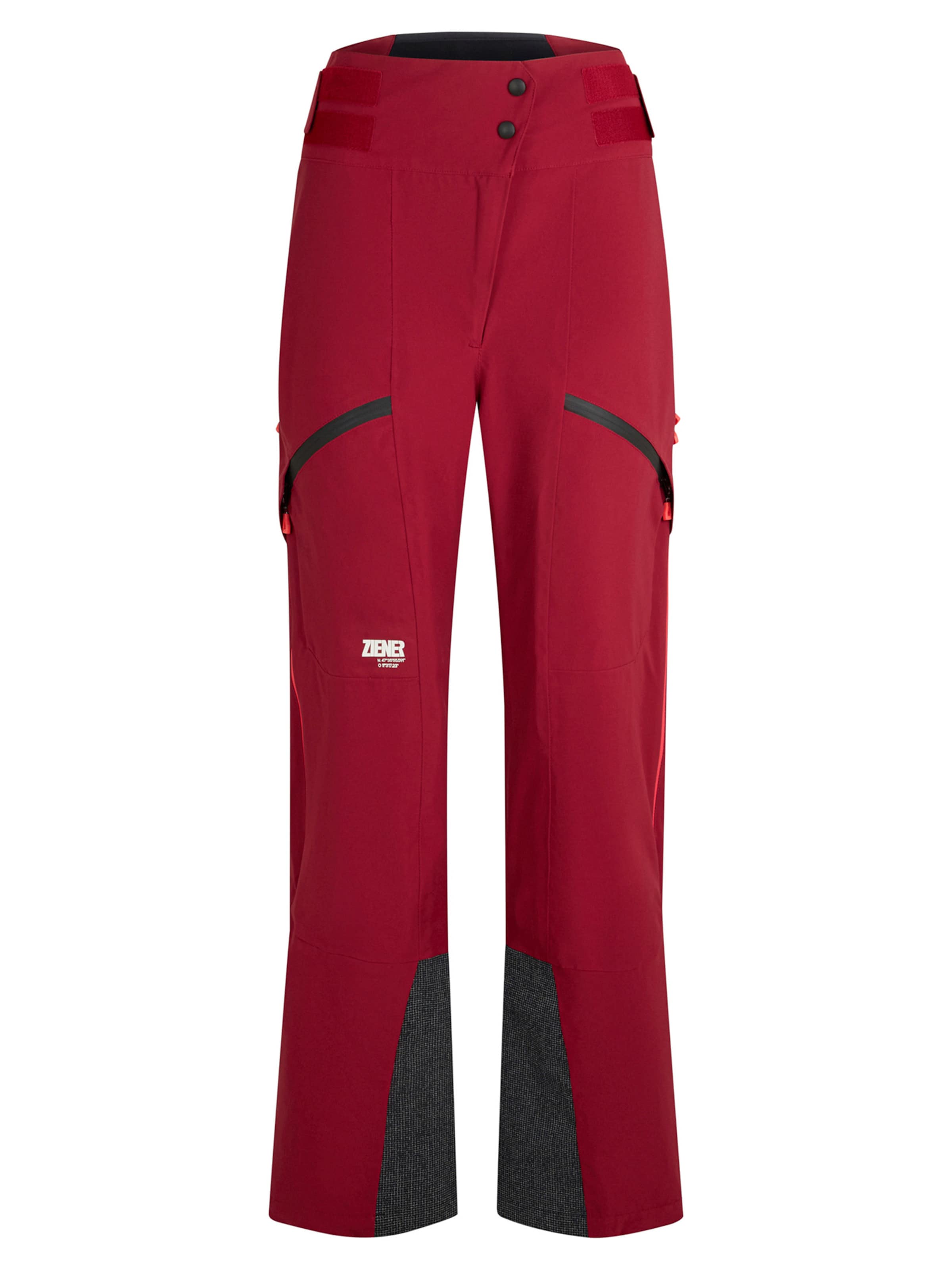 ZIENER Regular Outdoor Pants 'ROKITA-Z ' in Red: front