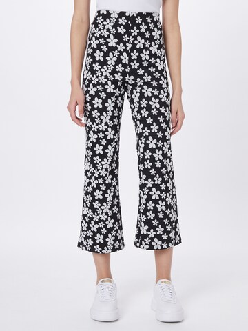 évasé Pantalon Monki en noir : devant