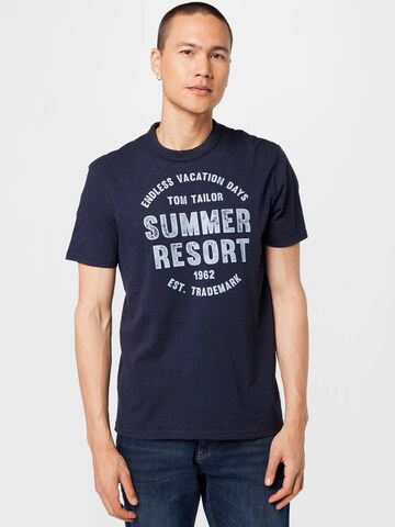 TOM TAILOR Shirt in Blue: front