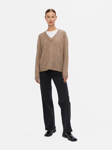 OBJECT Sweter 'Ellie' w kolorze brązowy