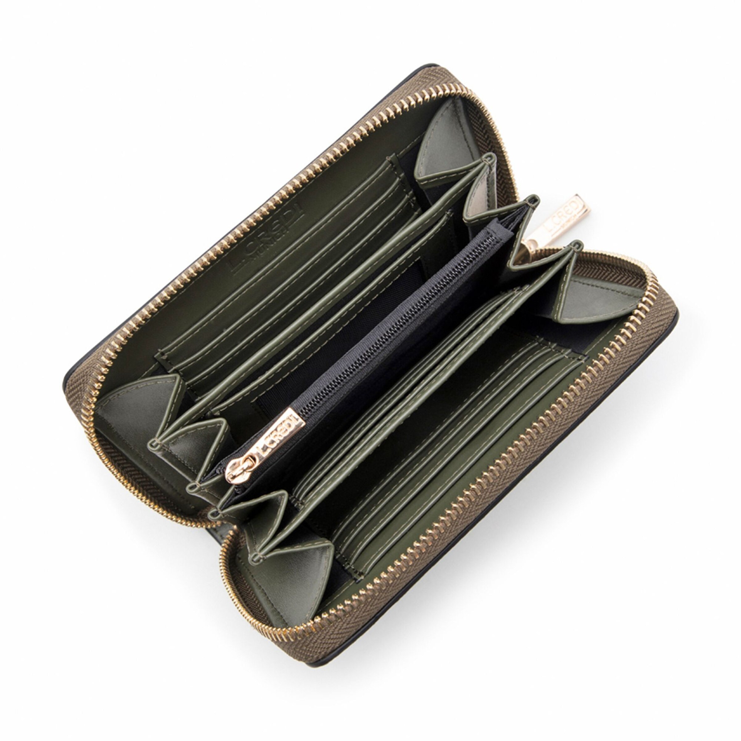 L.CREDI Wallet 'Pinella' in Green