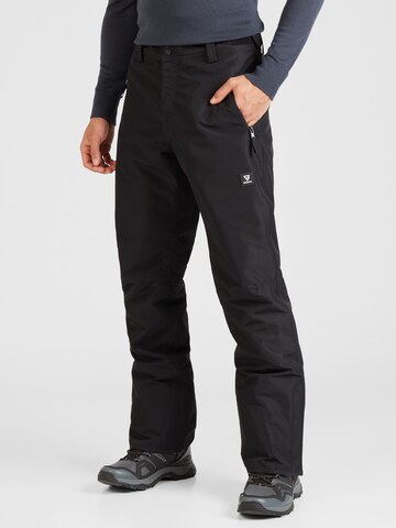 Regular Pantalon outdoor 'Footrail-N' BRUNOTTI en noir : devant