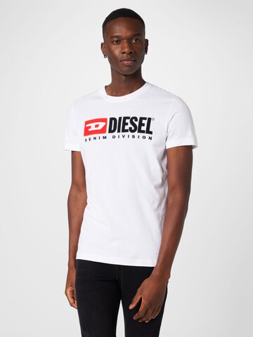 DIESEL T-shirt 'DIEGOR' i vit: framsida