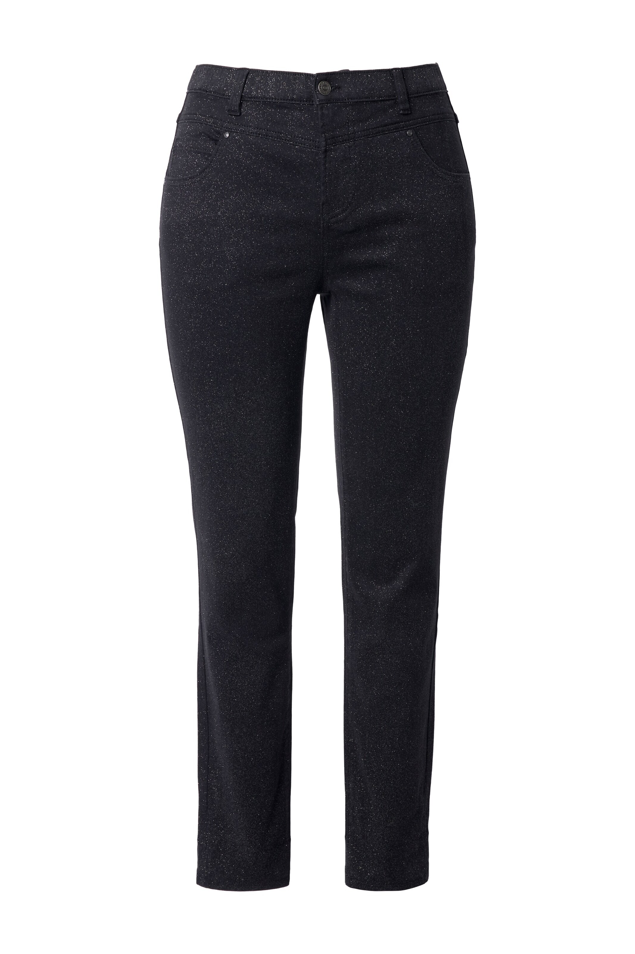 LAURASØN Slimfit Jeans in Zwart: voorkant