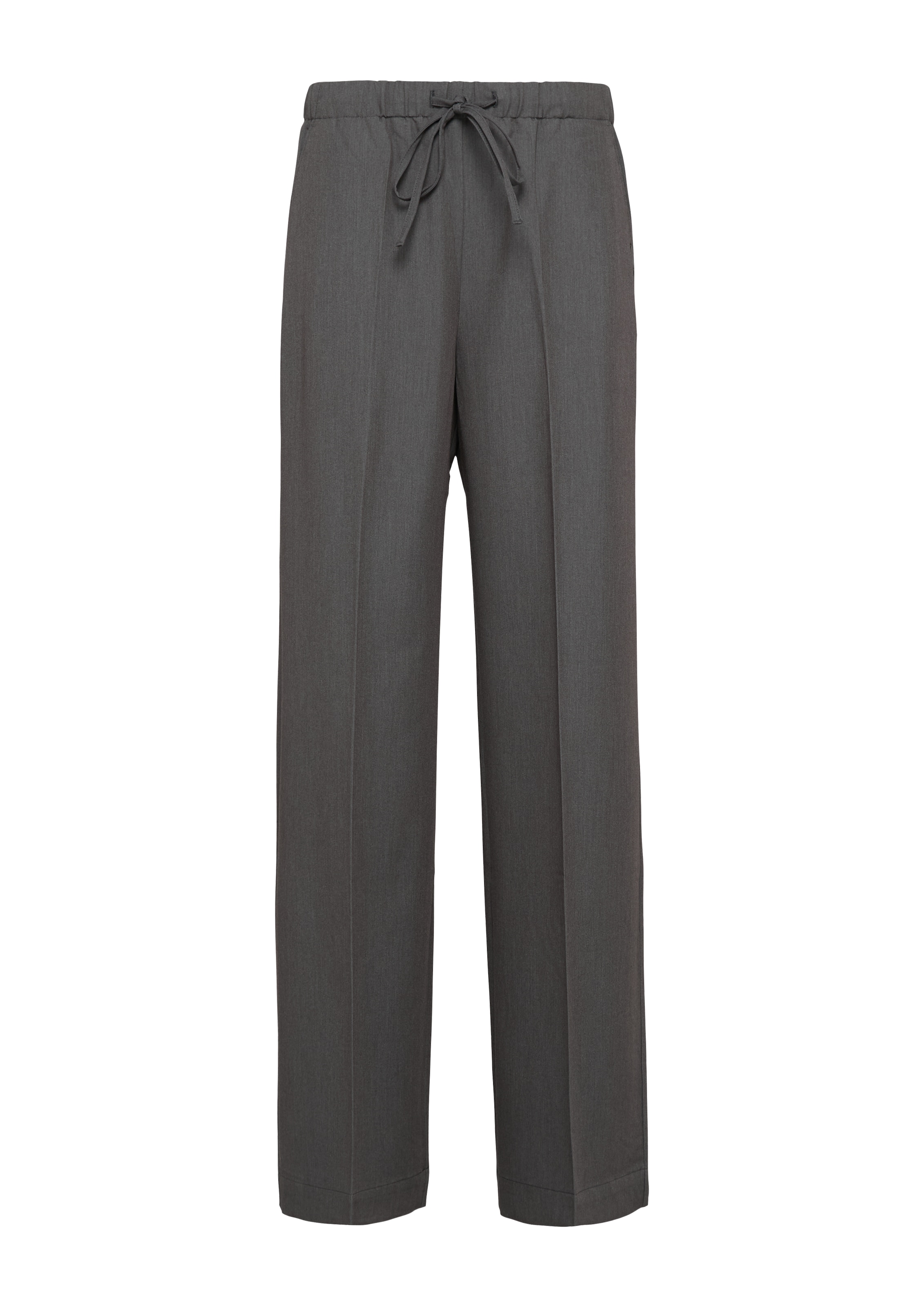 Wide Leg Pantalon à pince QS en gris : devant