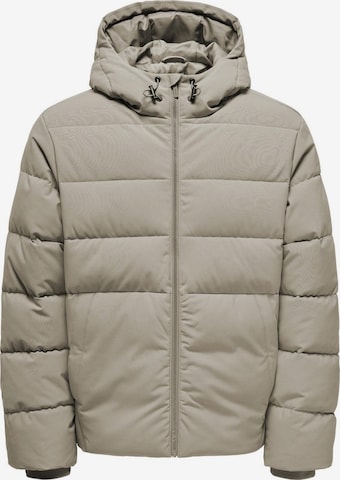 Only & Sons Winter jacket 'Marvin Life' in Grey: front