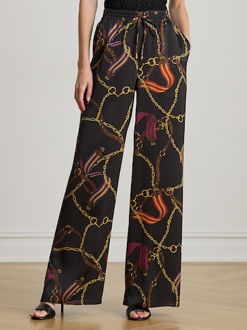 Lauren Ralph Lauren Широкий Штаны 'ZIAKASH' в Черный: спереди