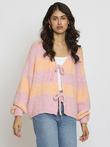 Lilavie Strickjacke ' Henrikee ' in Orange: Vorderseite