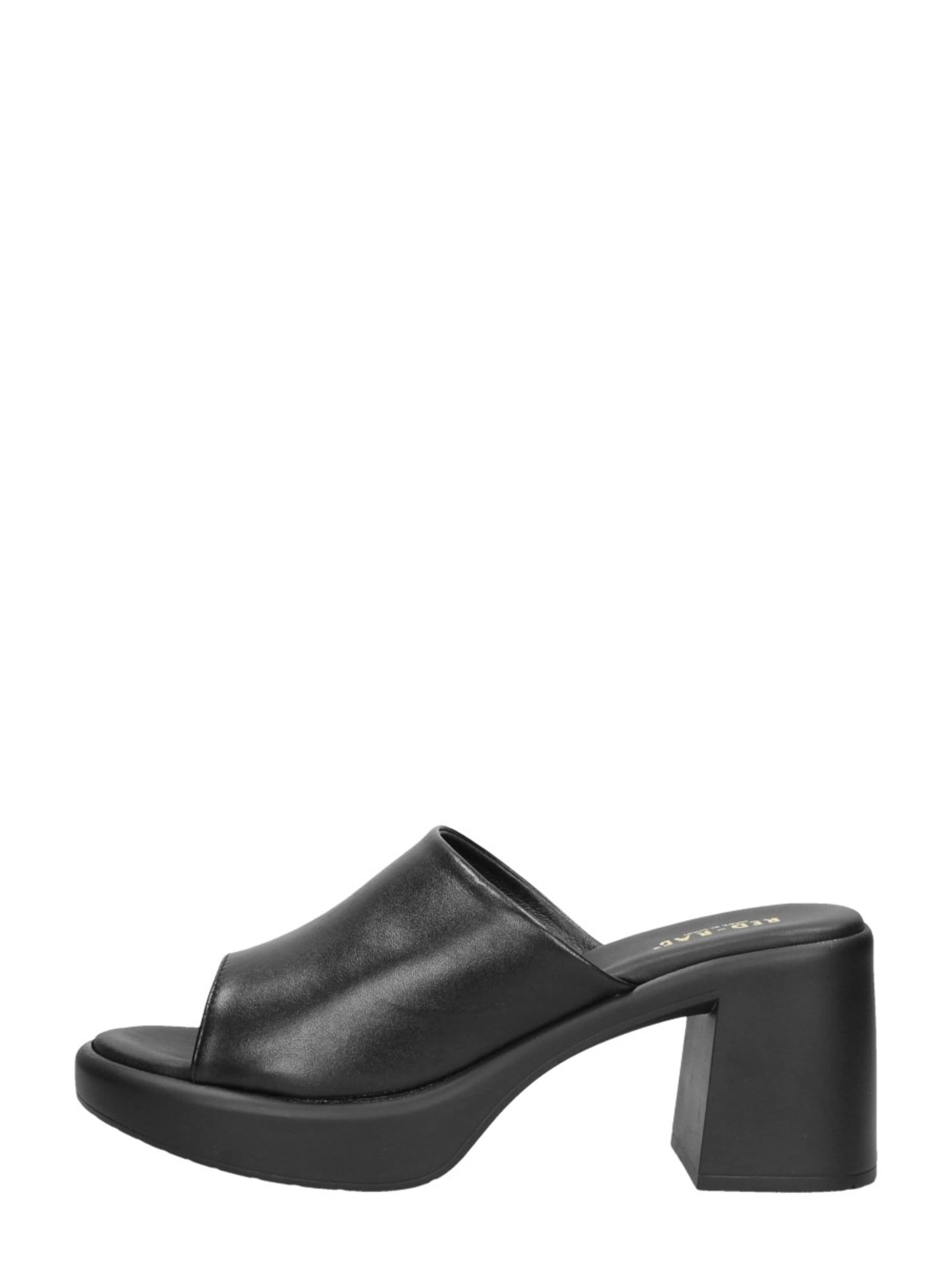 Red-Rag Mules 'Open Teen' in Black: front