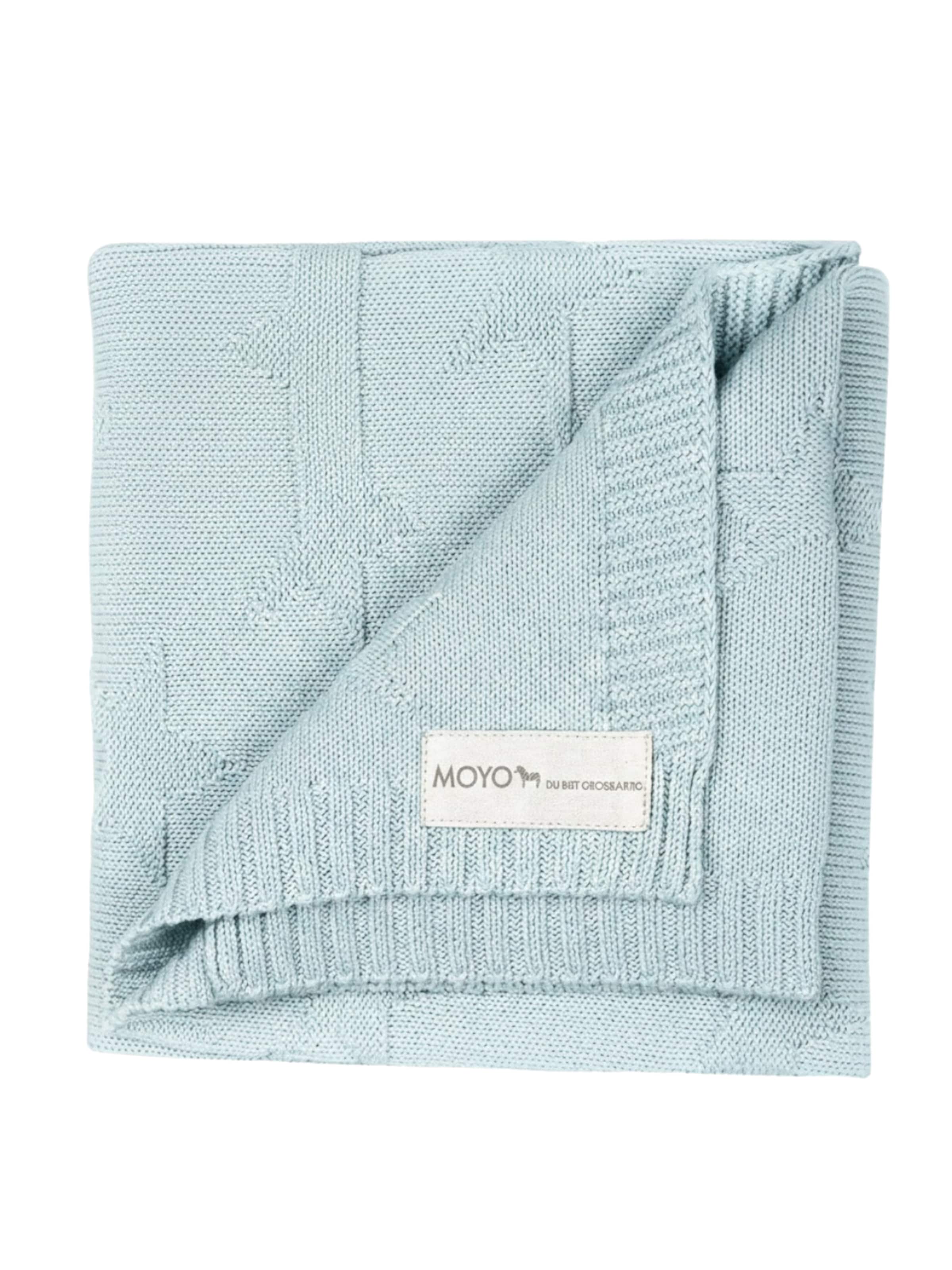 MOYO Baby Blanket in Blue: front
