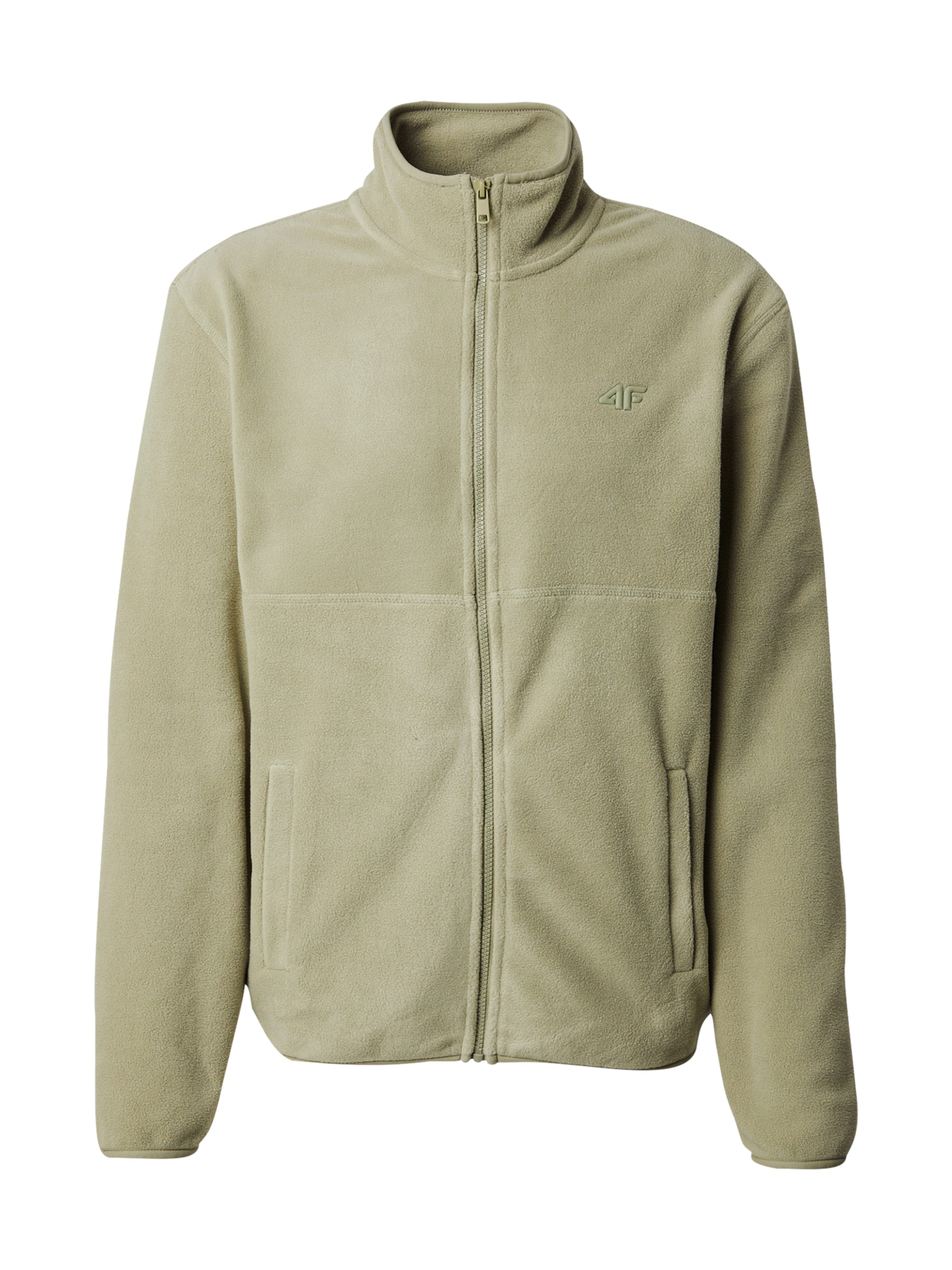 4F Funktionsfleecejakke i grøn: forside