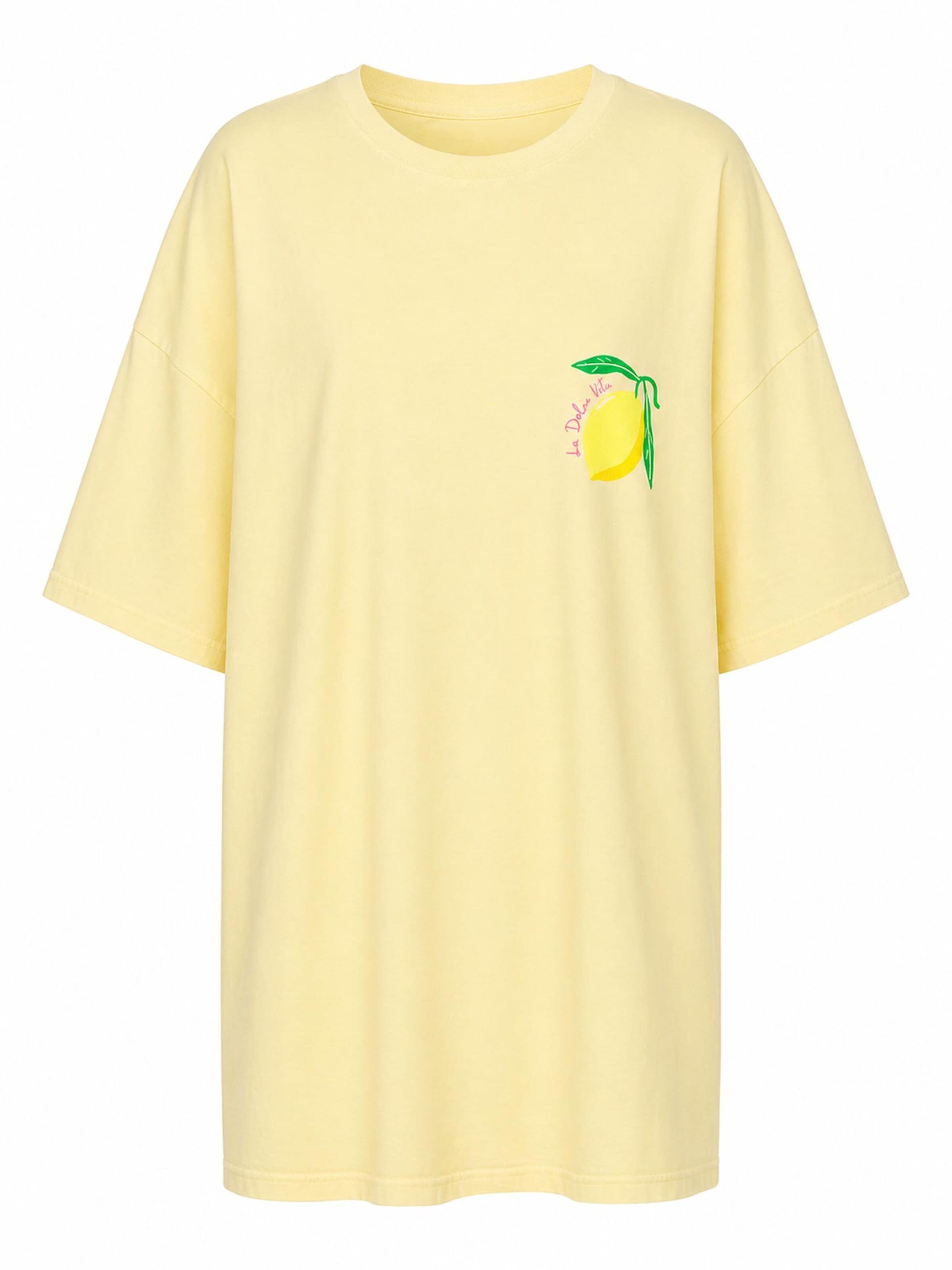Worldclassca Oversized Shirt 'Limon Cello' in Yellow