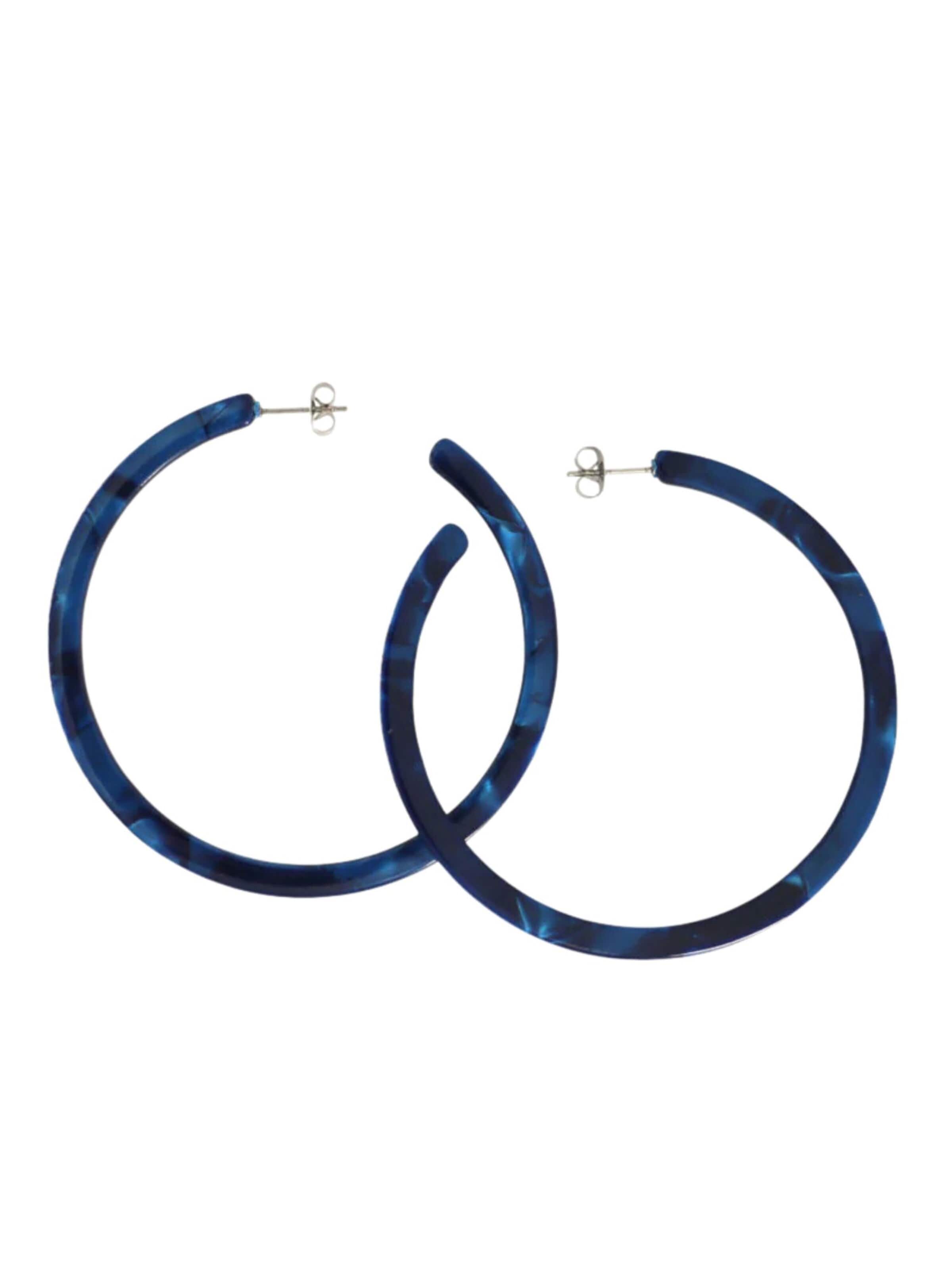 Fräulein Wunder - Brincos 'Acetat Anne' em azul: frente
