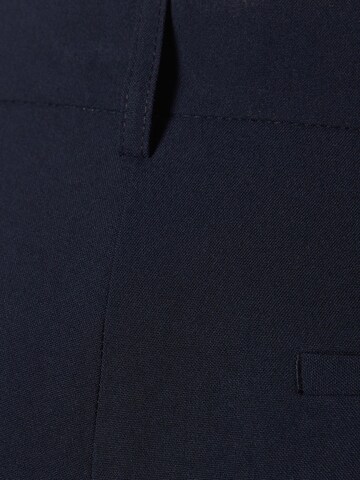 Bershka Široký strih Plisované nohavice - Modrá