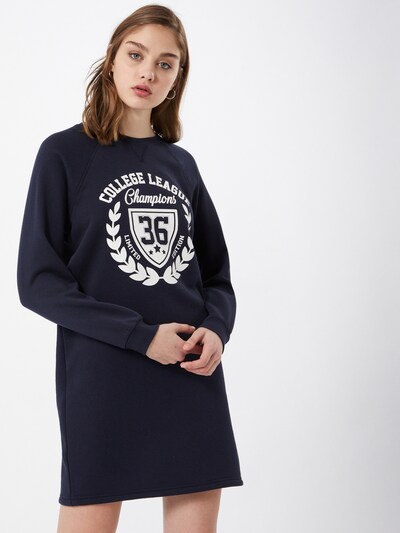 JACQUELINE de YONG Kleid 'Venus' in navy / weiß, Modelansicht