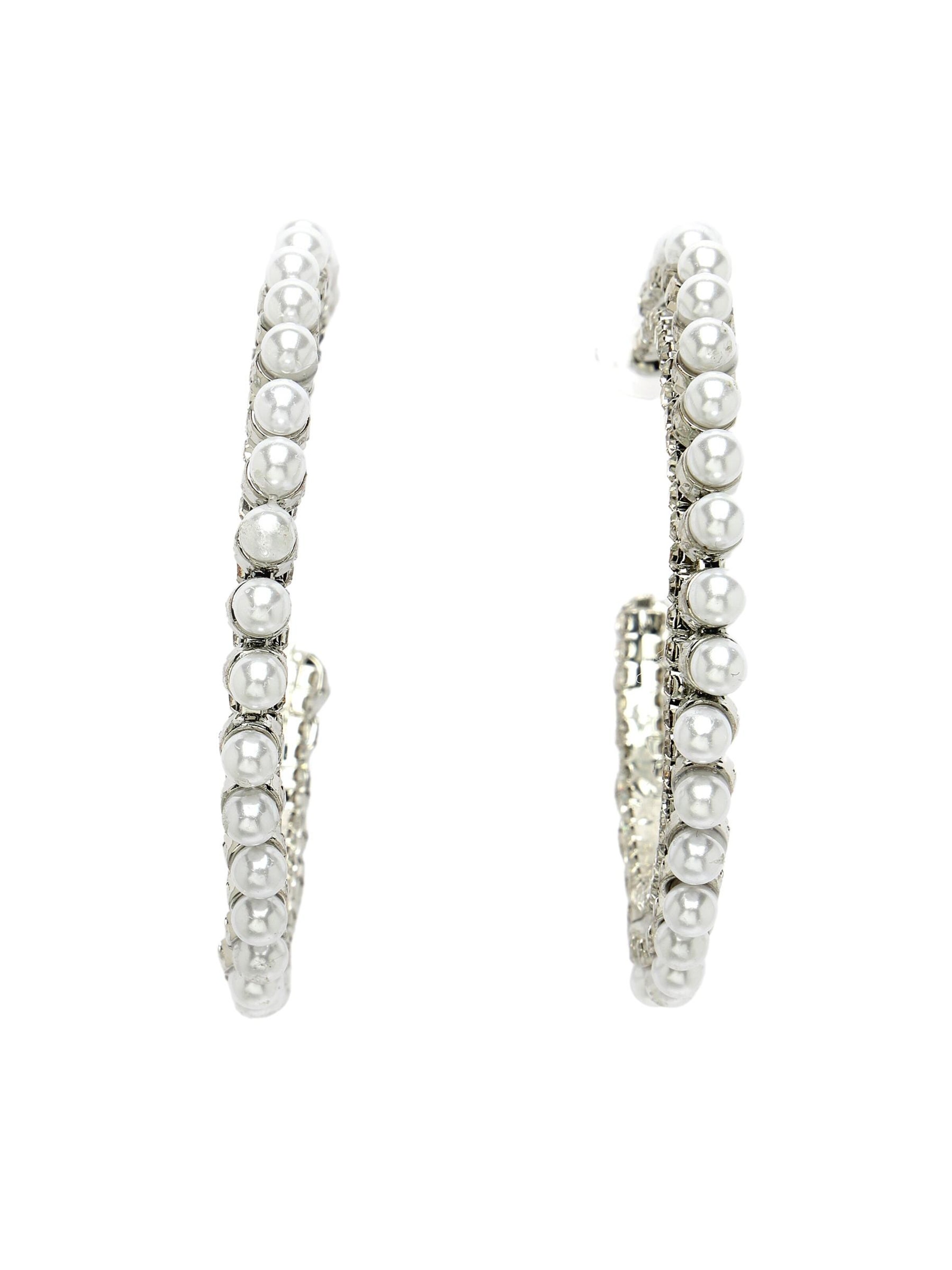 AVANT-GARDE PARIS Earrings 'Ineska' in White: front