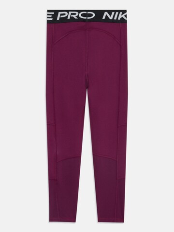 NIKE Skinny Sportbroek 'Pro' in Rood