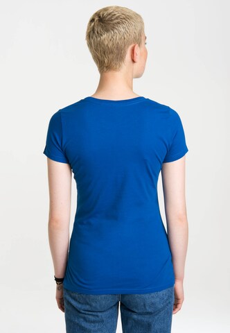 LOGOSHIRT Shirt 'Superman' in Blauw