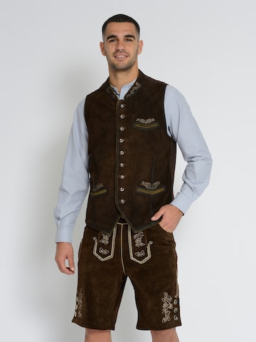 Rißberg Traditional vest in Brown: front