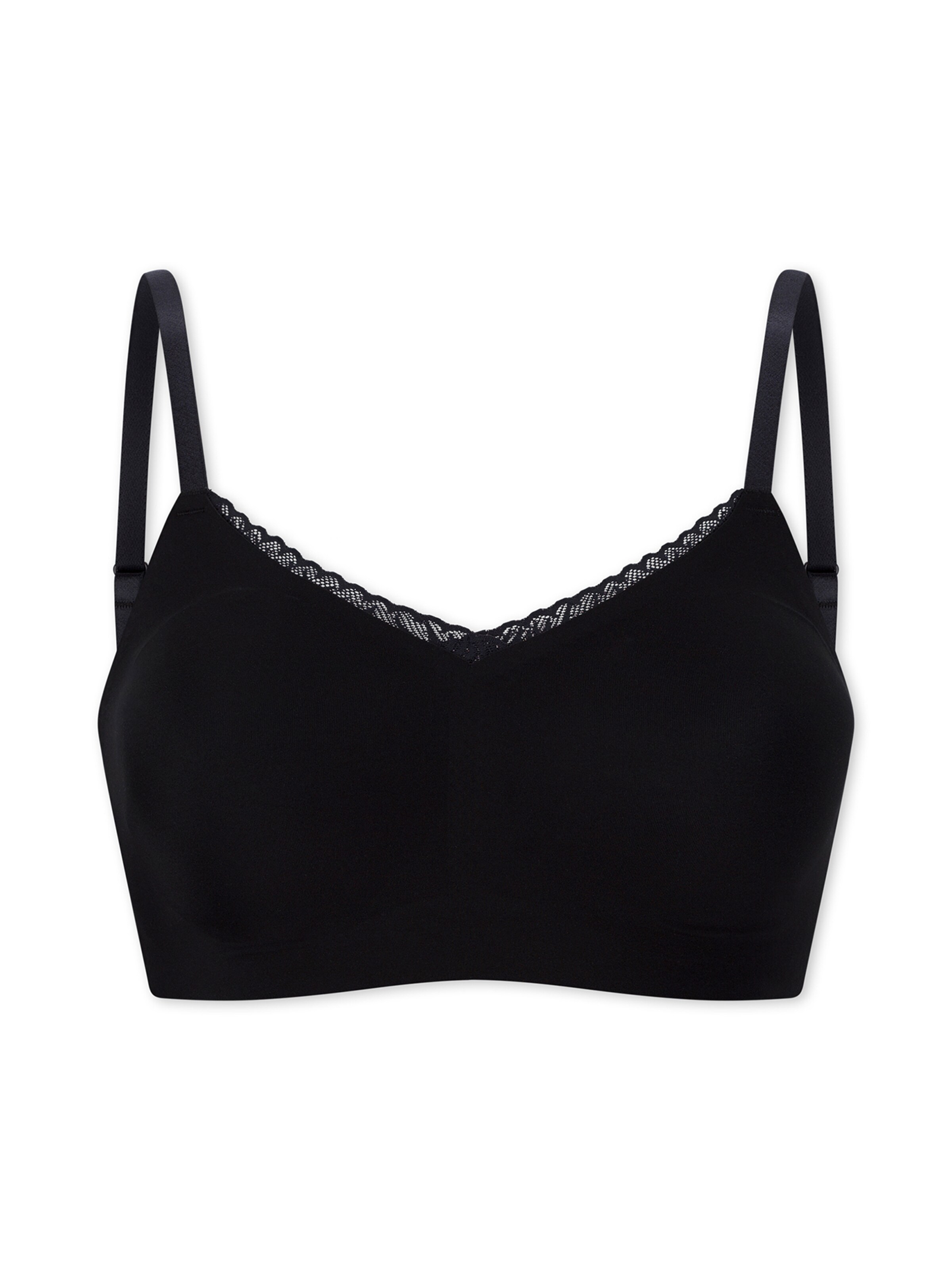 SCHIESSER BH ' Invisible Soft Lace ' in Zwart: voorkant
