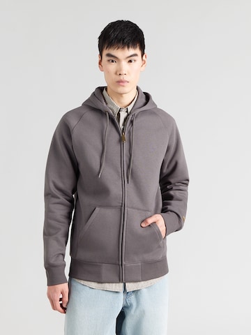 Carhartt WIP Ζακέτα φούτερ 'Chase' σε γκρι: μπροστά