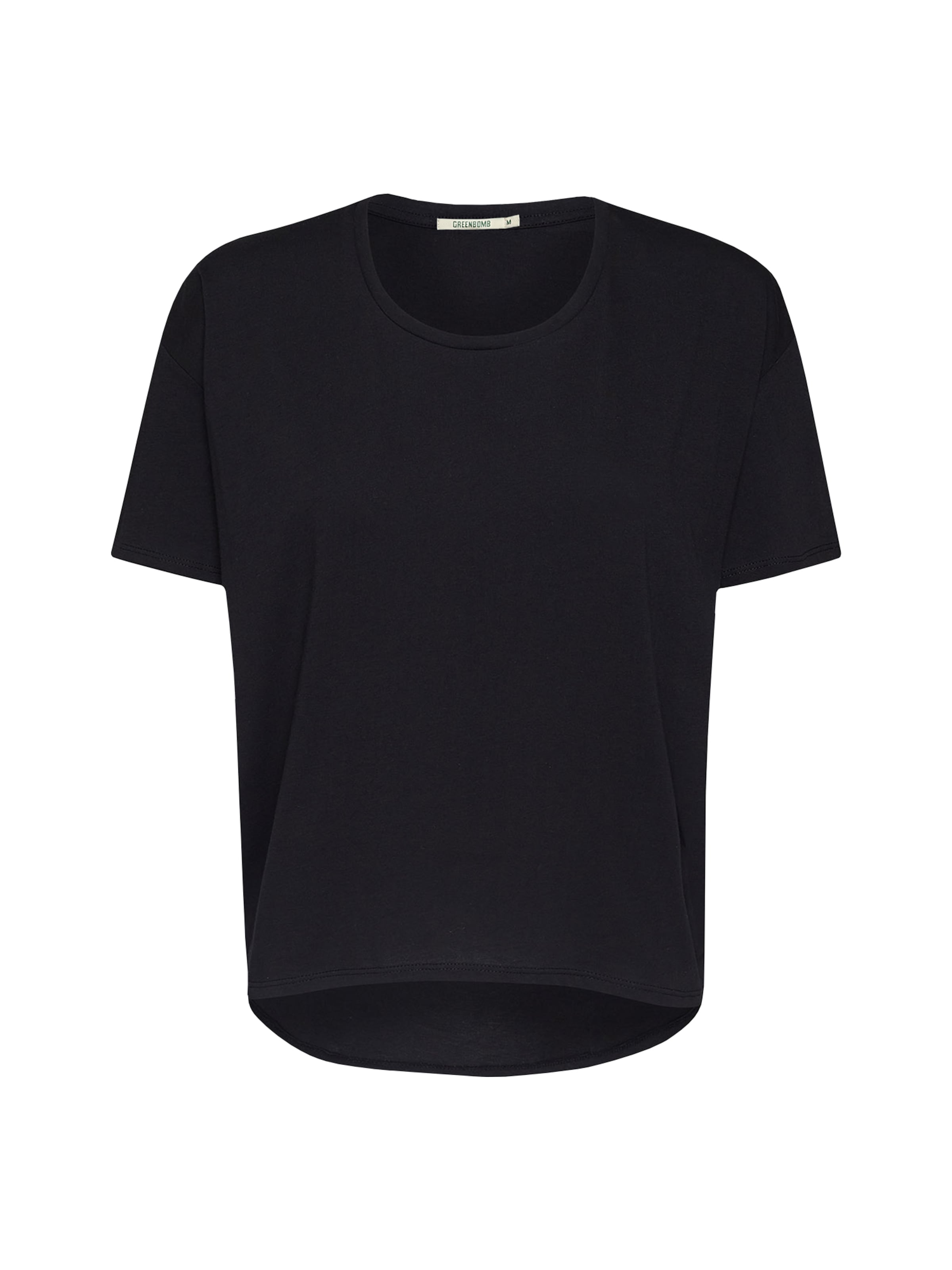 GREENBOMB Shirt 'Basic' in Zwart: voorkant