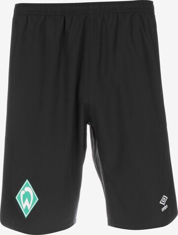 UMBRO Regular Workout Pants 'SV Werder Bremen' in Black: front