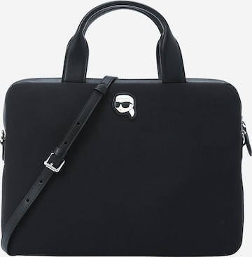 Sac d’ordinateur portable 'Ikonik 2.0' Karl Lagerfeld en noir : devant