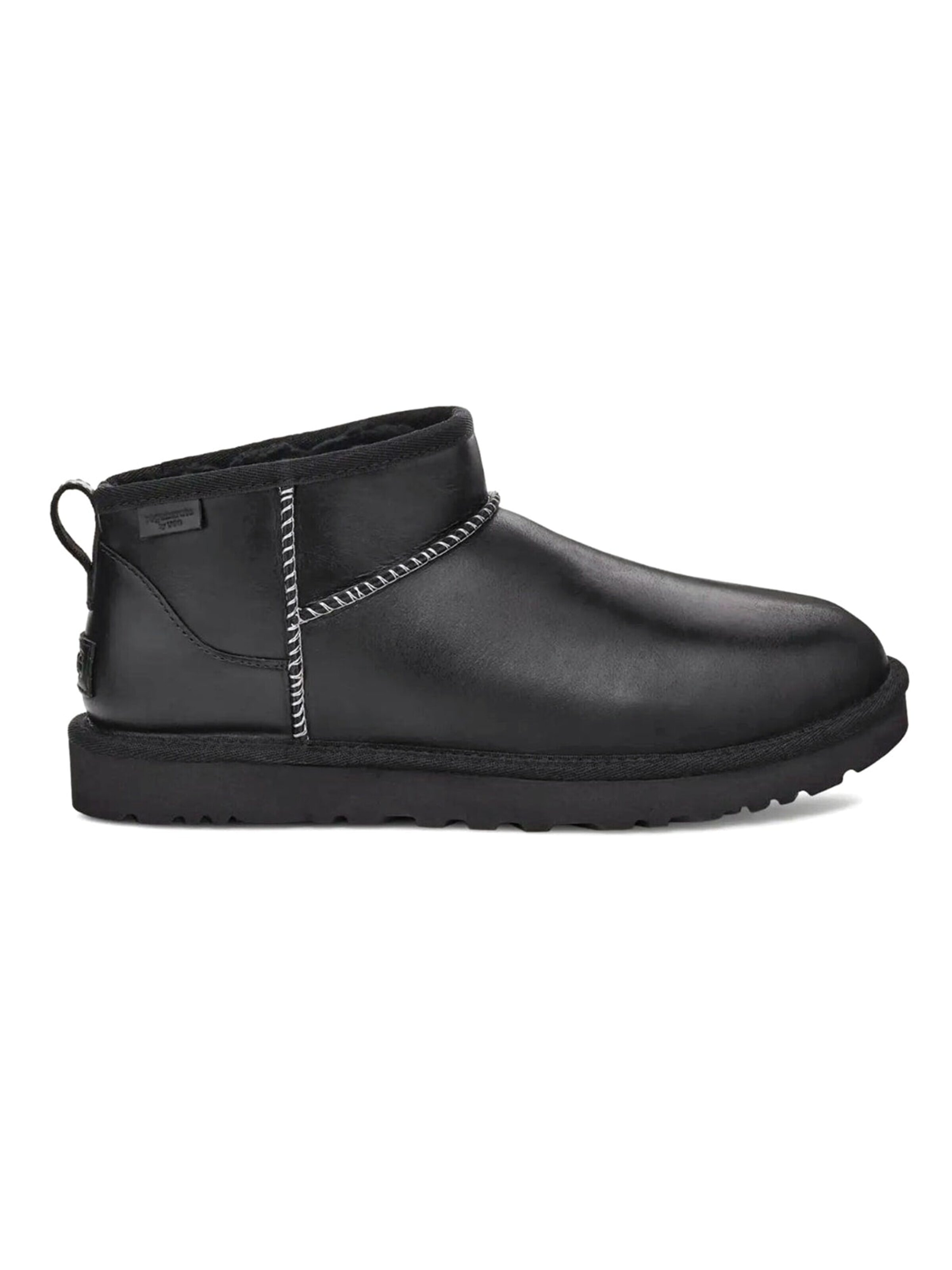 UGG Lace-Up Boots '® M CLASSIC ULTRA MINI LTHR REGENERATE BLACK' in Black: front