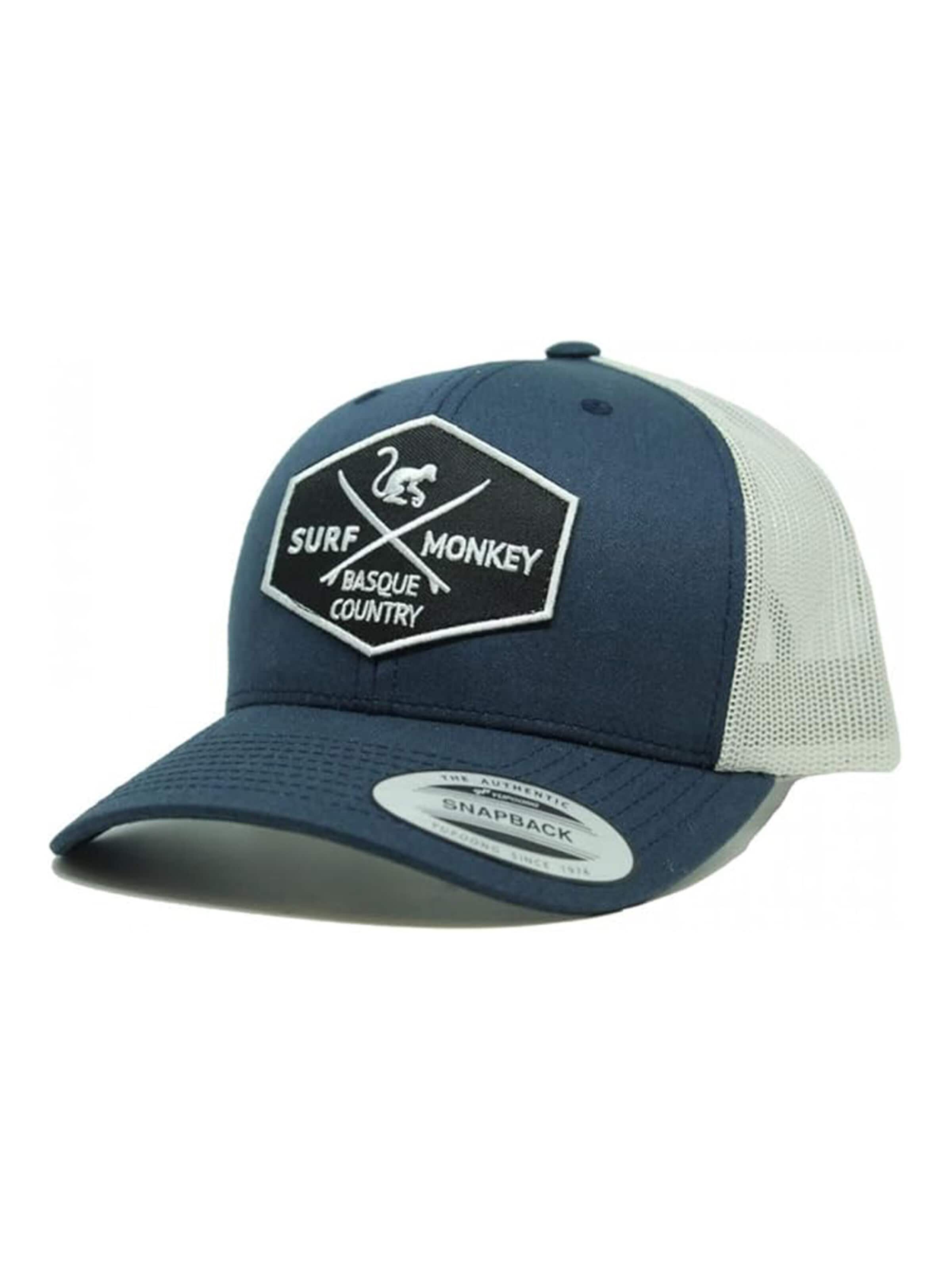 Surf Monkey Cap in Blau: Vorderseite