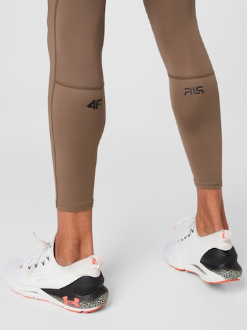 Skinny Pantalon de sport 4F en marron