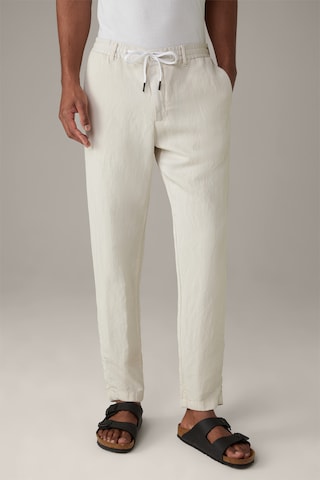 STRELLSON Slimfit Kalhoty 'Saturn' – šedá: přední strana