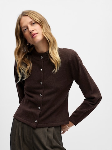 OBJECT Knit cardigan 'ZARI' in Brown