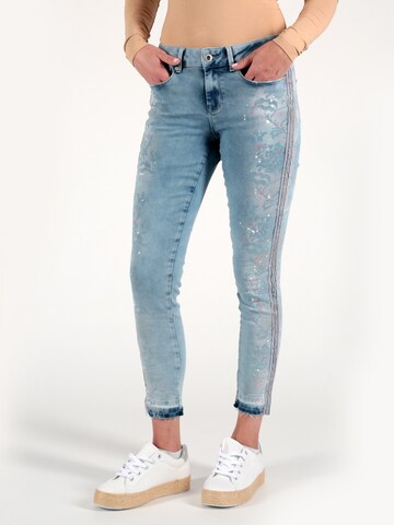 Miracle of Denim Skinny Jeans 'Sina' in Blauw: voorkant