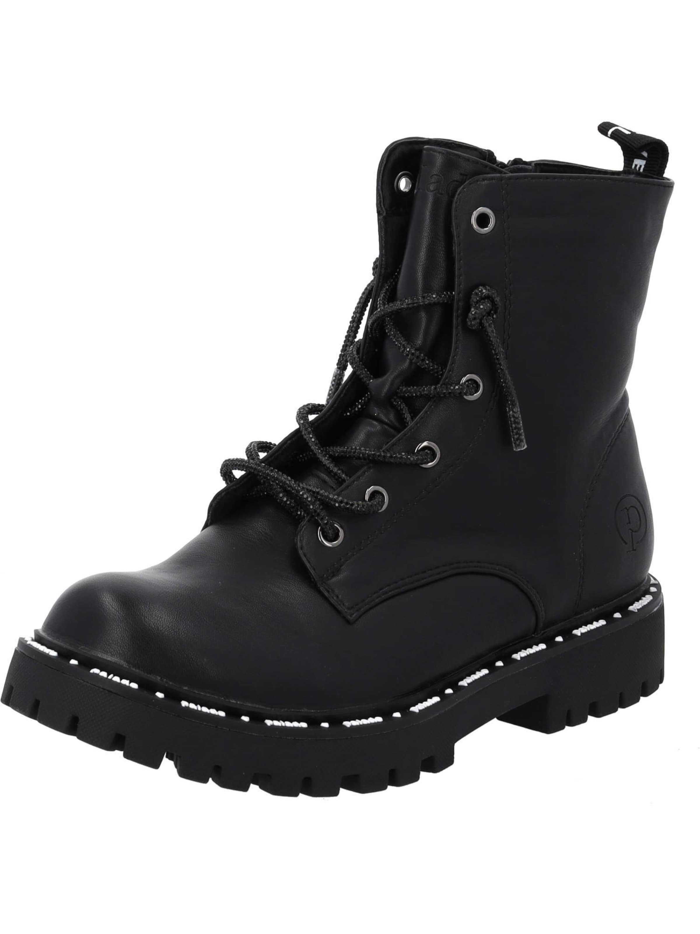 Palado Μπότες με κορδόνια 'Sideros Spark Love' σε μαύρο: μπροστά